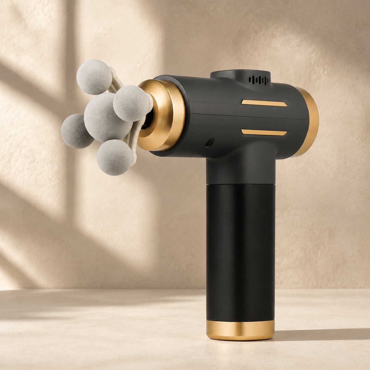 Percussion Massage Gun with 99 Intensity Levels, LED Touchscreen and 11 Interchangeable Heads