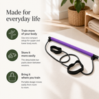 Pilates Bar Kit with Resistance Bands, 36-Inch Portable Detachable Workout Bar for Full-Body Strength Training