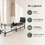 Pilates Reformer Machine with Jump Board, 86-Inch Foldable Frame, Adjustable Height and Spring Resistance