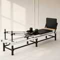 Pilates Reformer Machine with Jump Board, 86-Inch Foldable Frame, Adjustable Height and Spring Resistance
