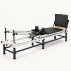 Pilates Reformer Machine with Jump Board, 86-Inch Foldable Frame, Adjustable Height and Spring Resistance