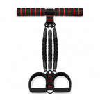 Portable Resistance Band Workout Set with Foam Bar, Up to 90 lb Resistance, Foot Straps and Carry Bag