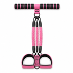 Portable Resistance Band Workout Set with Foam Bar, Up to 90 lb Resistance, Foot Straps and Carry Bag