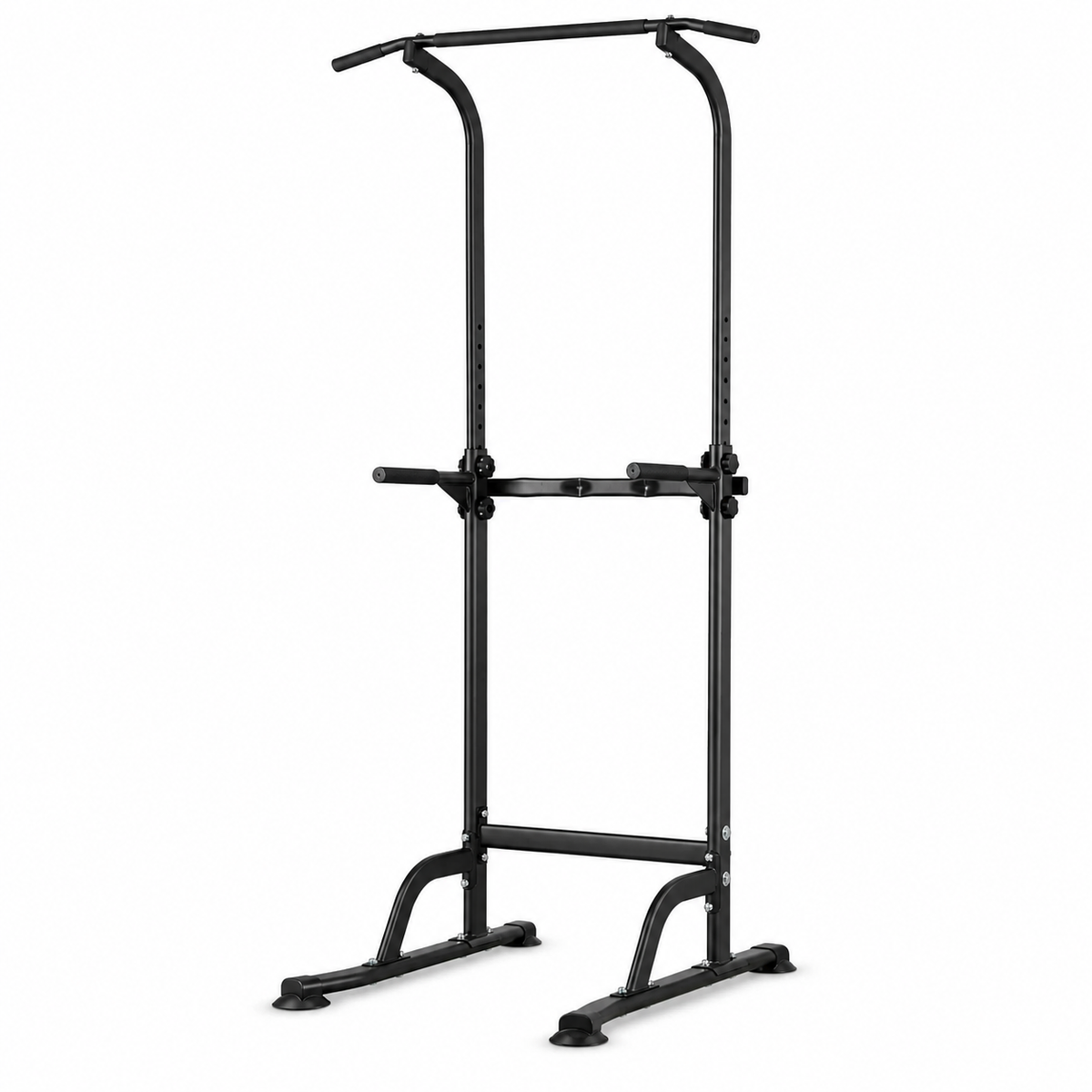 Power Tower Pull-Up and Dip Station with 10-Level Adjustable Height and 330 lb Capacity for Home Gyms