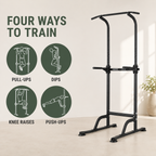 Power Tower Pull-Up and Dip Station with 10-Level Adjustable Height and 330 lb Capacity for Home Gyms
