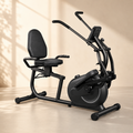 Recumbent Cross Trainer Elliptical with Arm Exerciser, 8-Level Magnetic Resistance, Bluetooth App Connectivity & 300 lb Capacity