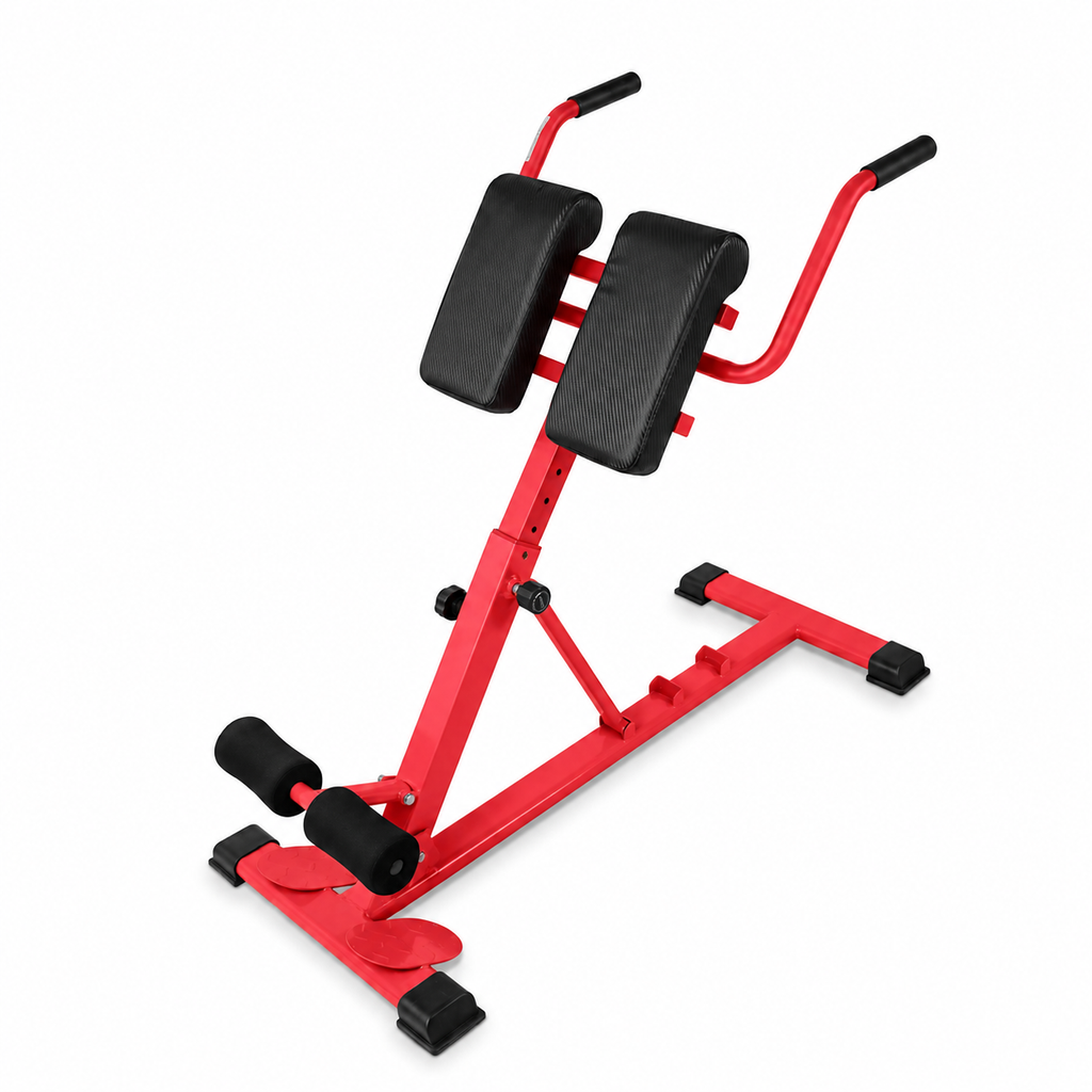 Roman Chair Back Extension Machine with 25–37 in Adjustable Height, Foldable Hyperextension Bench for Home Gym, 330 lb Capacity