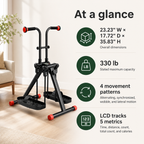Seated Arm & Leg Pedal Exerciser for Seniors with LCD Display, 330 lb Capacity & Full-Body Low-Impact Motion