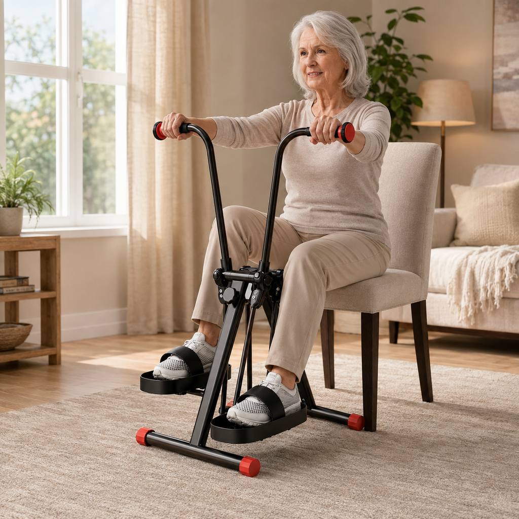 Seated Arm & Leg Pedal Exerciser for Seniors with LCD Display, 330 lb Capacity & Full-Body Low-Impact Motion