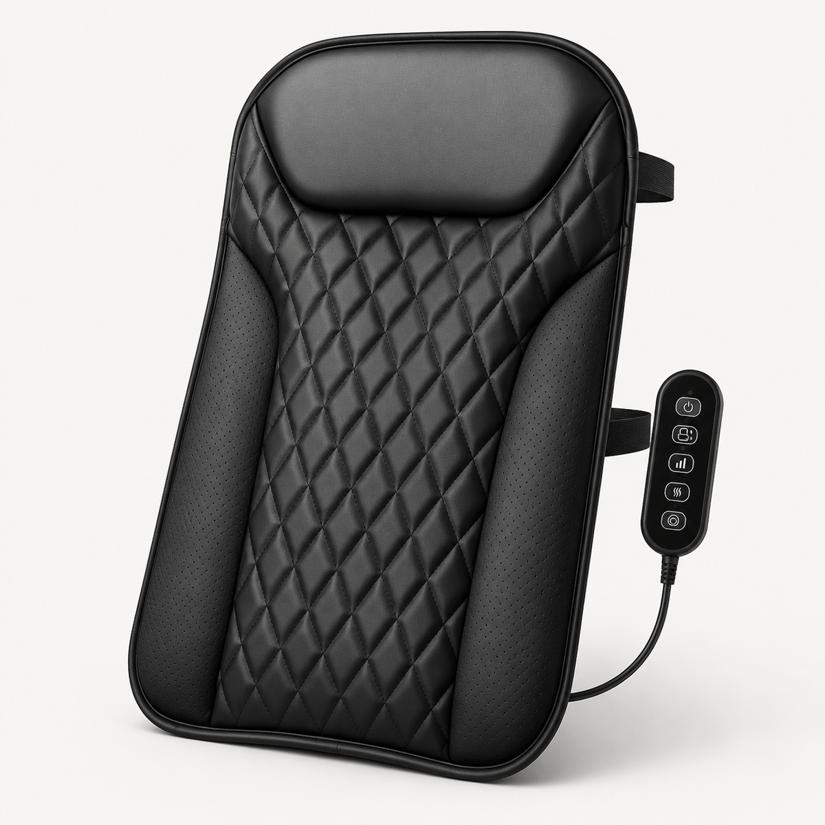 Shiatsu Back Massager for Chair with Heat, Ultra-Slim Design, 10 Nodes and 3 Massage Zones