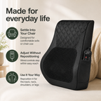 Shiatsu Back Massager with Heat, 4-Node Kneading Massage Pillow for Neck & Shoulders with 3 Speeds & Vibration