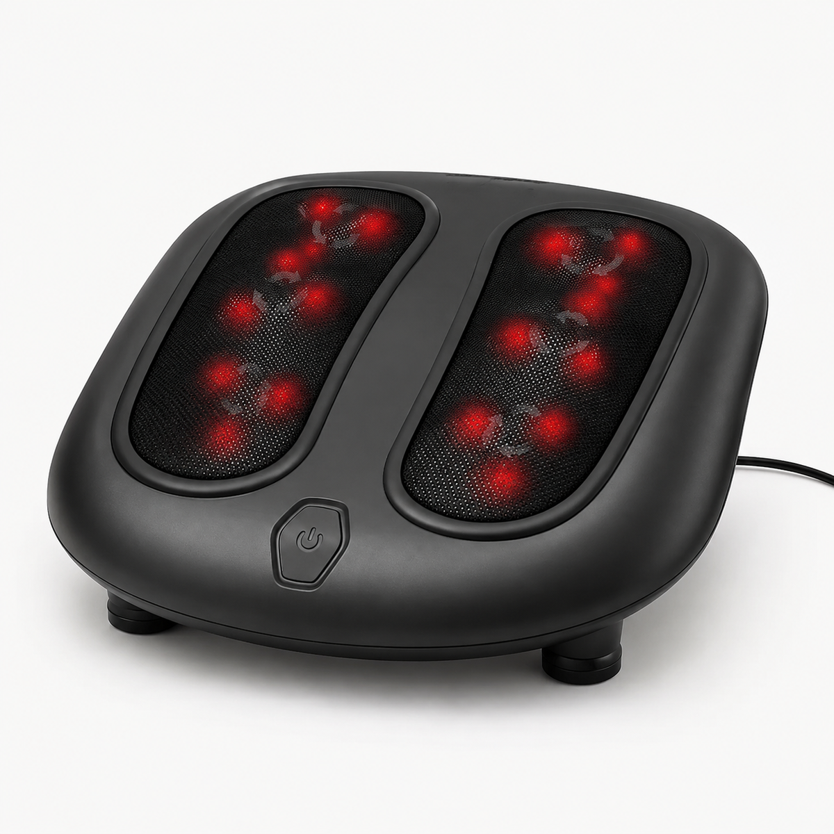 Shiatsu Foot Massager with Heat, 6 Massage Heads, 54 Rotating Nodes and Toe-Touch Control