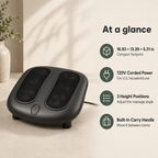 Shiatsu Foot Massager with Heat, 6 Massage Heads, 54 Rotating Nodes and Toe-Touch Control