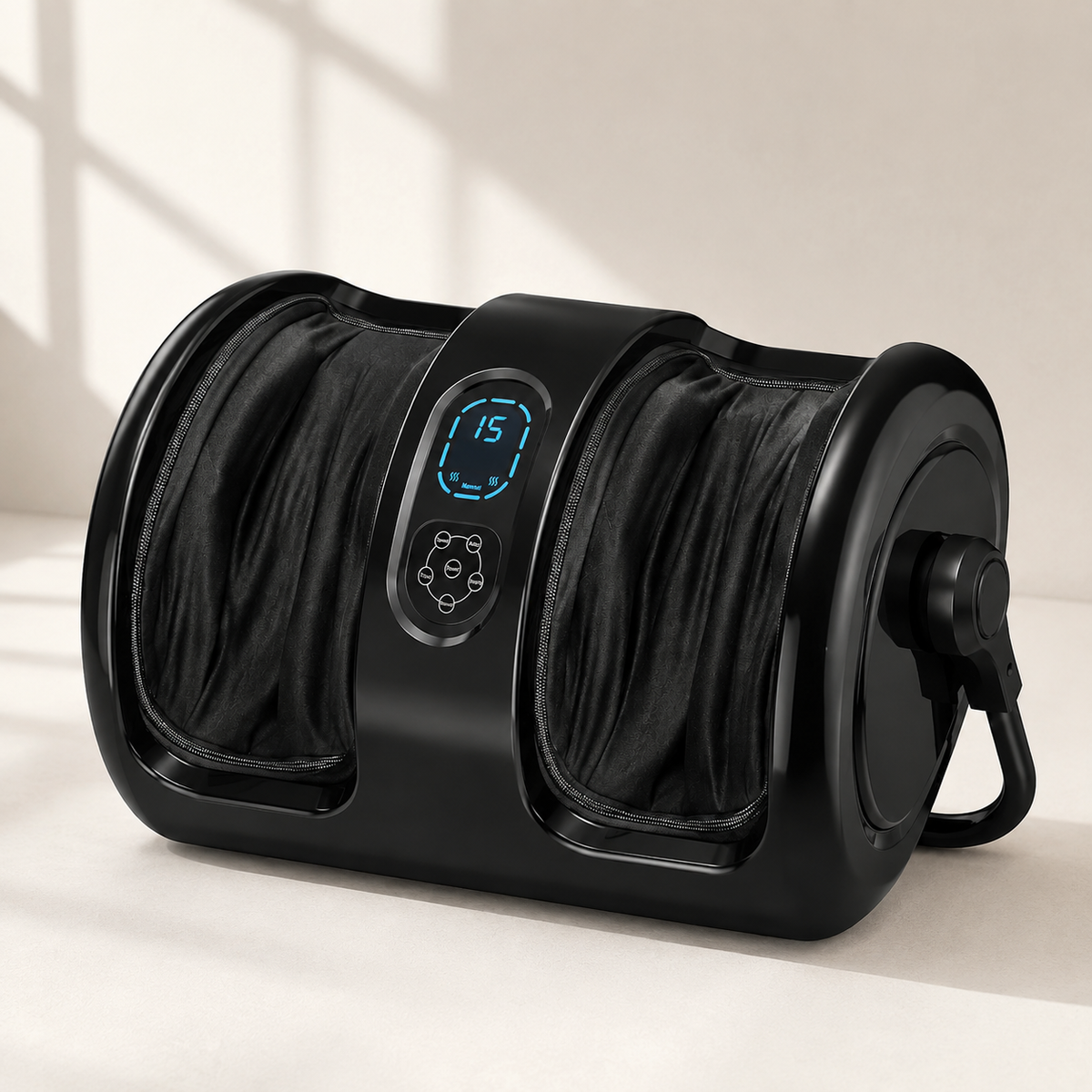 Shiatsu Foot and Calf Massager with Heat, Air Compression, 3 Speeds and Remote Control