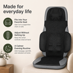 Shiatsu Massage Chair Pad with Heat, Vibration, Remote Control & Forward/Reverse Neck Kneading