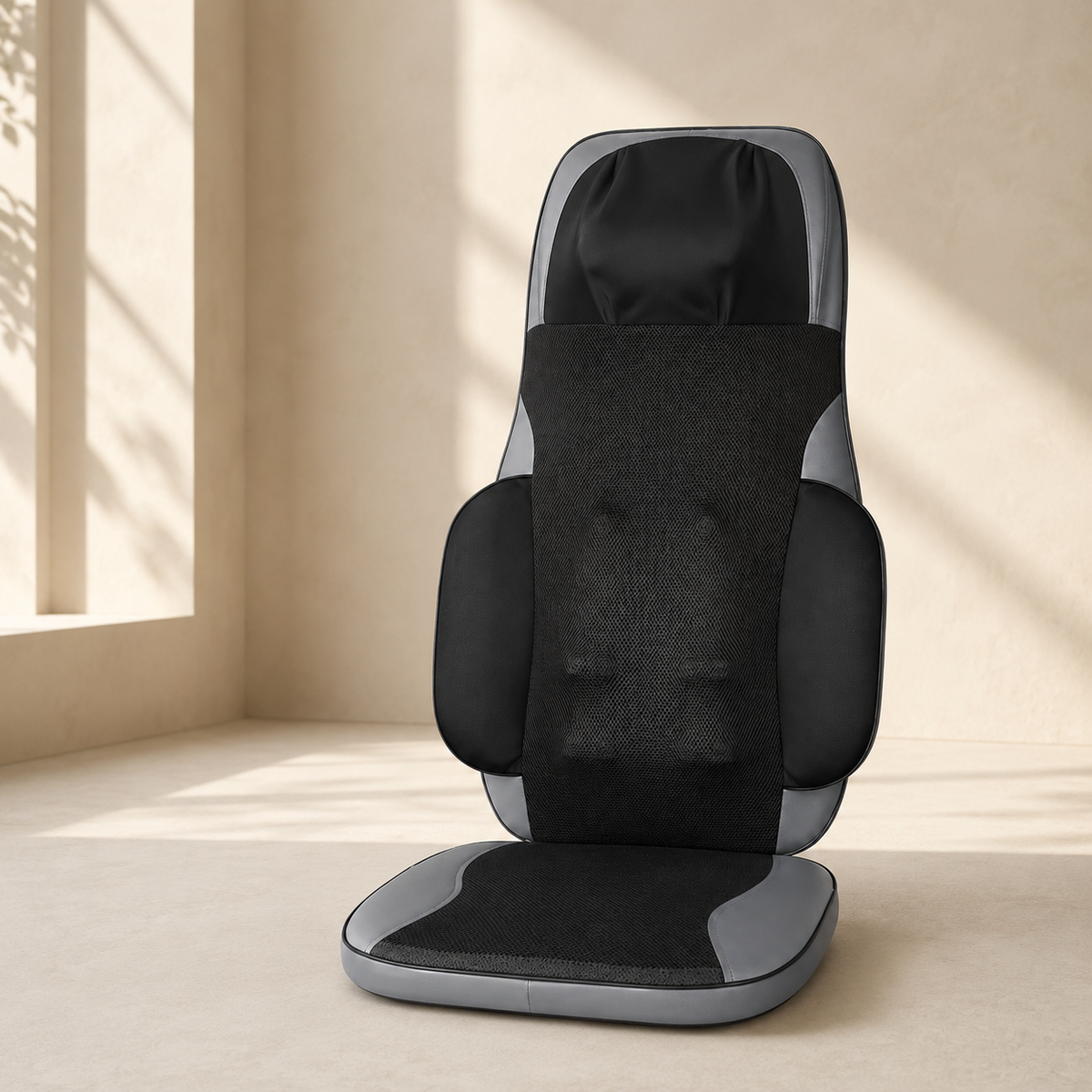 Shiatsu Massage Chair Pad with Heat, Vibration, Remote Control & Forward/Reverse Neck Kneading