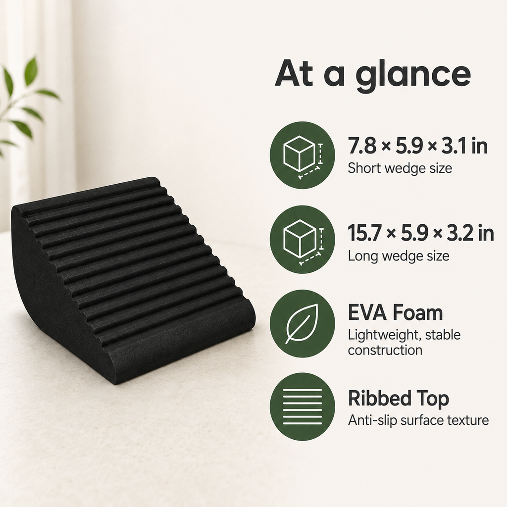 Slant Board Calf Stretcher with Non-Slip EVA Foam Surface for Ankle Mobility, Squats & Yoga