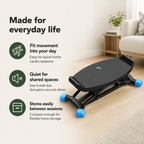 Slide Stepper Balance Board with Resistance Bands, LCD Monitor & 300 lb Capacity for Low-Impact Home Cardio