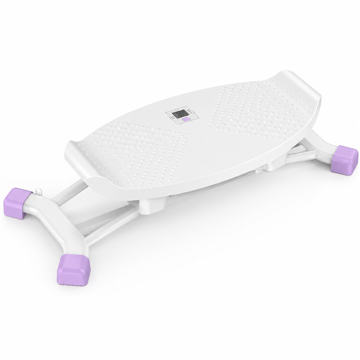Slide Stepper Balance Board with Resistance Bands, LCD Monitor & 300 lb Capacity for Low-Impact Home Cardio