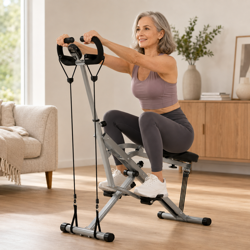 Squat Assist Machine with 4 Resistance Bands, Foldable Glute & Leg Trainer, 330 lb Capacity