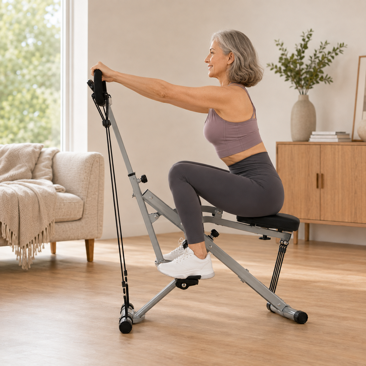 Squat Assist Machine with 4 Resistance Bands, Foldable Glute & Leg Trainer, 330 lb Capacity