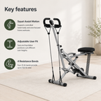 Squat Assist Machine with 4 Resistance Bands, Foldable Glute & Leg Trainer, 330 lb Capacity