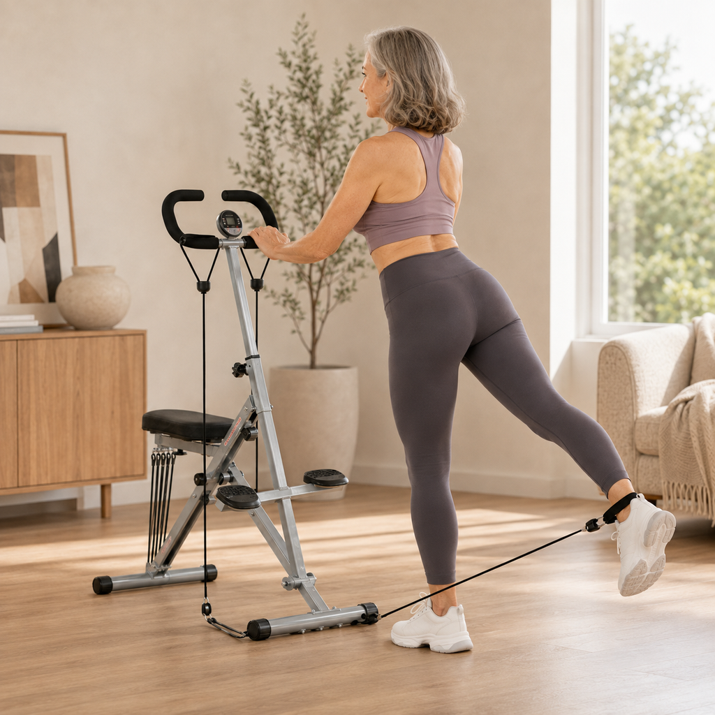 Squat Assist Machine with 4 Resistance Bands, Foldable Glute & Leg Trainer, 330 lb Capacity