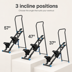 Stair Stepper with Handlebar, 3 Incline Angles & Adjustable Resistance, Foldable Vertical Climber with LCD, 300 lb Capacity