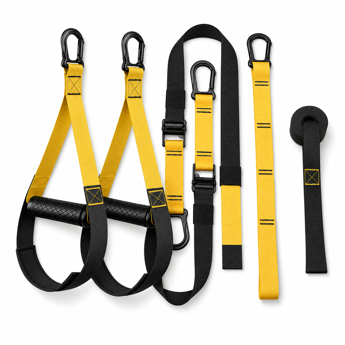 Suspension Trainer Straps with Handles, Door Anchor & Adjustable Length for Full-Body Workouts