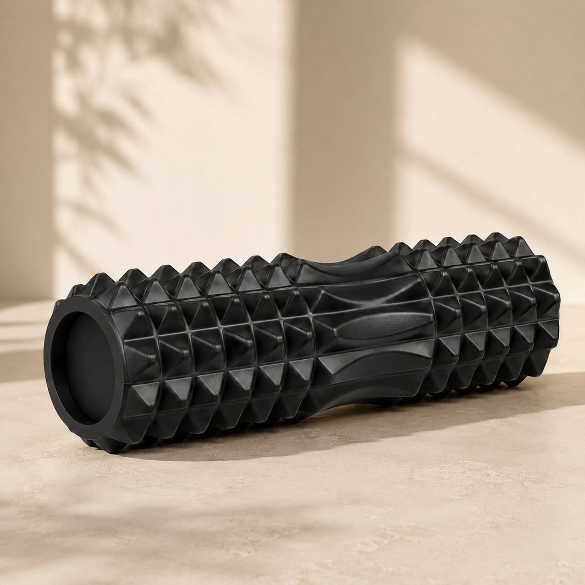 Textured Foam Roller with Contoured Center, 17.7-Inch EVA Massage Roller for Yoga, Pilates & Fitness