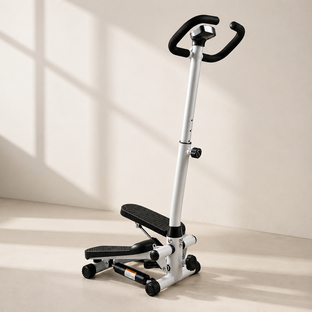 Twist Stepper with Adjustable Handlebar, Resistance Bands, Dual Hydraulic Cylinders and LCD Monitor