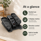 Under Desk Elliptical Machine for Seniors with Remote Control, Quiet Electric Seated Pedal Exerciser