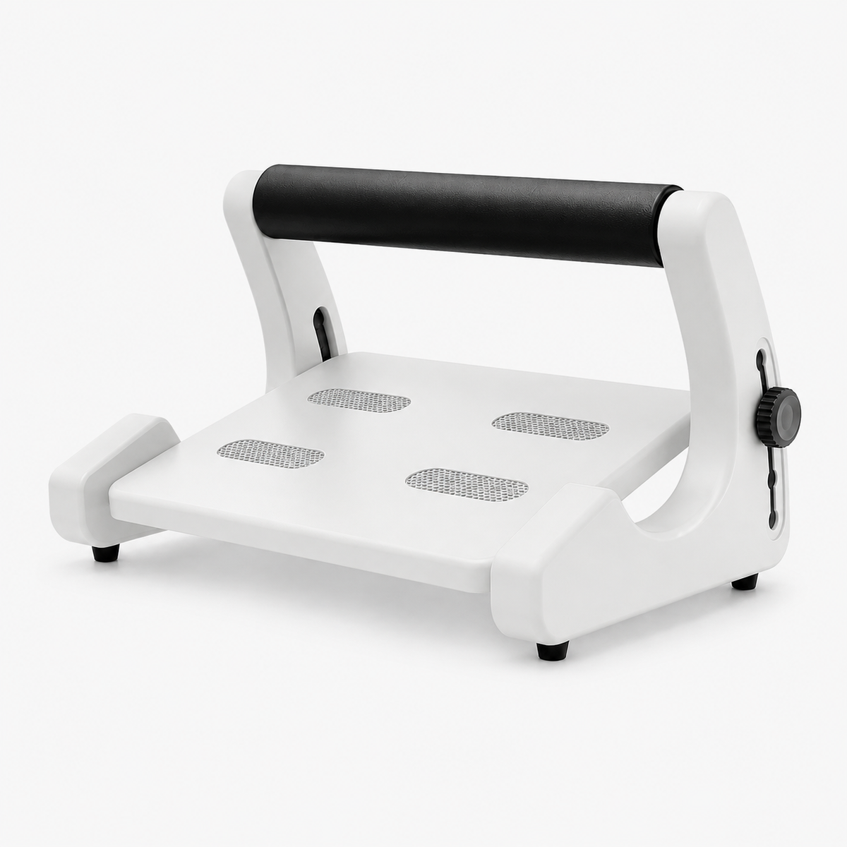 Under Desk Footrest with 5-Level Adjustable Height, Textured Platform & Anti-Slip Feet for Office and Home