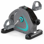 Under Desk Pedal Exerciser with Adjustable Resistance, LCD Monitor and Arm & Leg Use