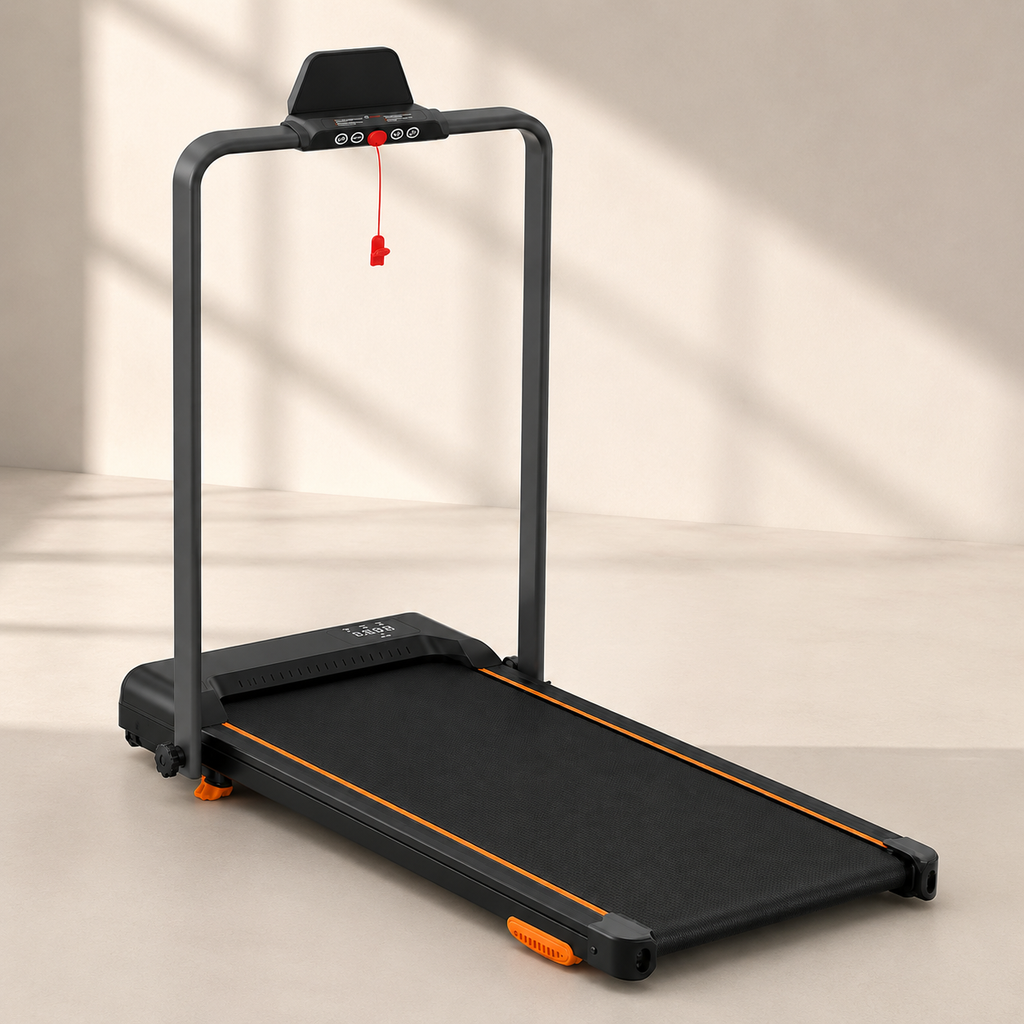 Under Desk Walking Pad Treadmill with Foldable Handlebar, 12% Incline, 3.0 HP Motor, 0.6–8 MPH Speed and 330 lb Capacity