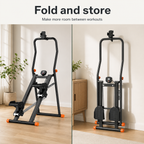 Vertical Stair Stepper with 3-Level Spring Resistance, Foldable Stair Climber with LCD Monitor, 330 lb Capacity