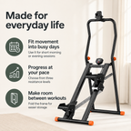Vertical Stair Stepper with 3-Level Spring Resistance, Foldable Stair Climber with LCD Monitor, 330 lb Capacity