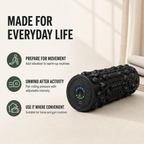 Vibrating Foam Roller with 5 Intensity Levels, Textured Massage Surface and Rechargeable Design