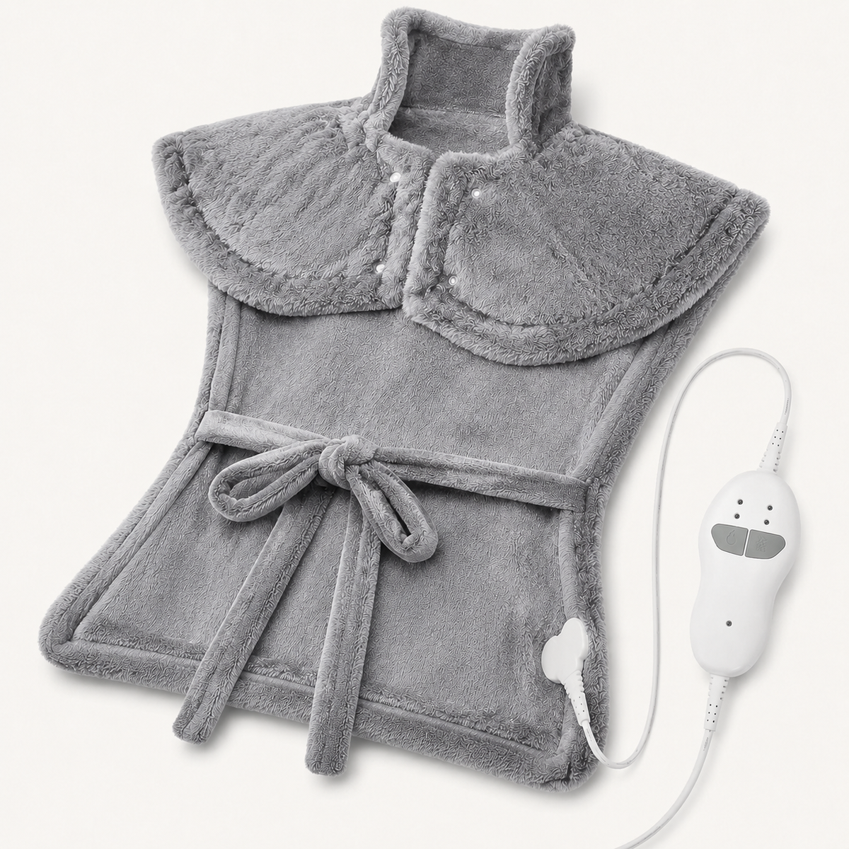 Weighted Heating Pad for Neck, Shoulders and Back with Vibration Massage, 2 Heat Settings and 4 Modes