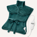 Weighted Heating Pad for Neck, Shoulders and Back with Vibration Massage, 2 Heat Settings and 4 Modes