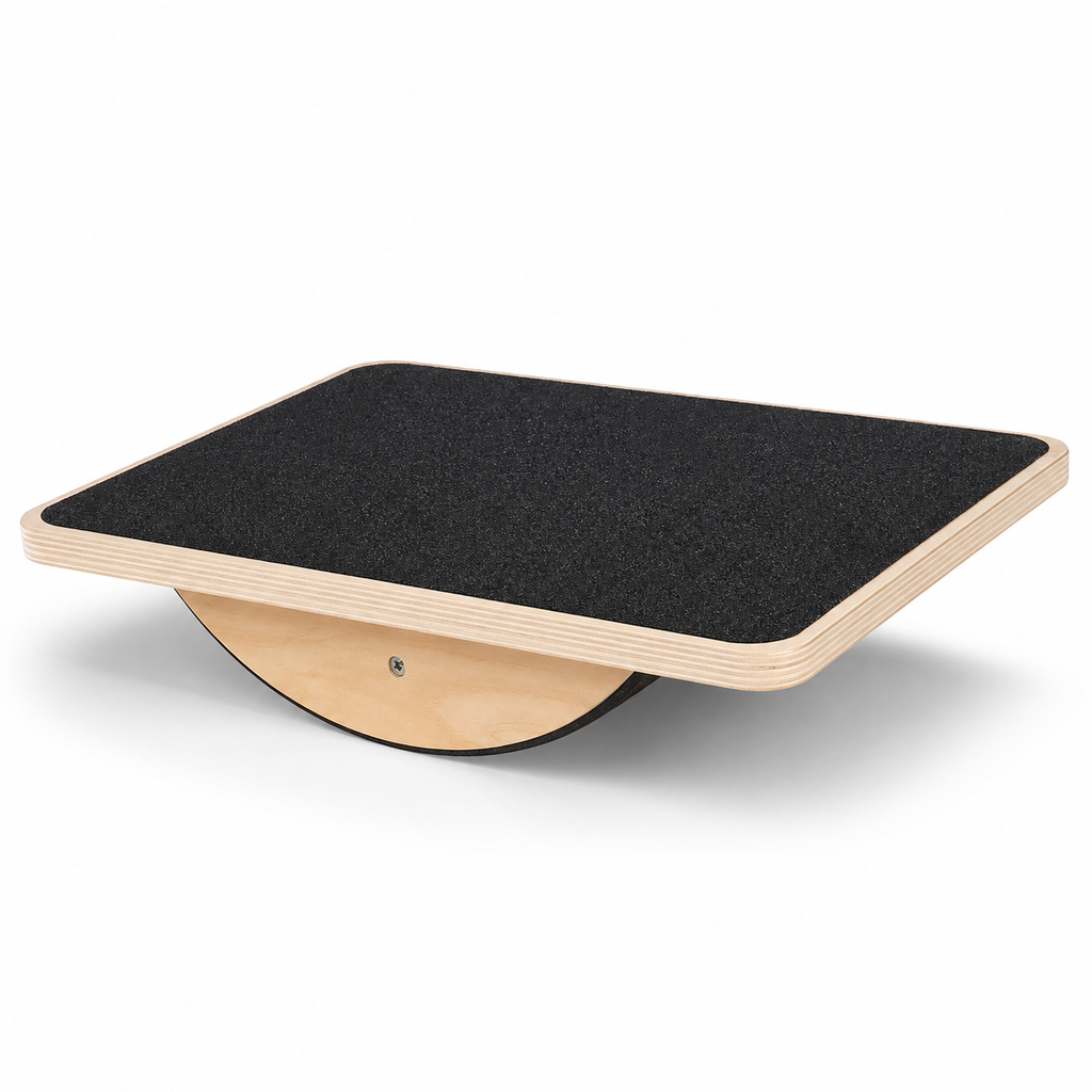 Wooden Balance Board for Adults with Anti-Slip Surface, Standing Desk Rocker Board for Balance Training