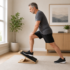 Wooden Slant Board & Balance Board, 2-in-1 Calf Stretcher with 5 Adjustable Incline Angles and Non-Slip Surface