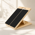 Wooden Slant Board & Balance Board, 2-in-1 Calf Stretcher with 5 Adjustable Incline Angles and Non-Slip Surface