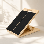 Wooden Slant Board & Balance Board, 2-in-1 Calf Stretcher with 5 Adjustable Incline Angles and Non-Slip Surface