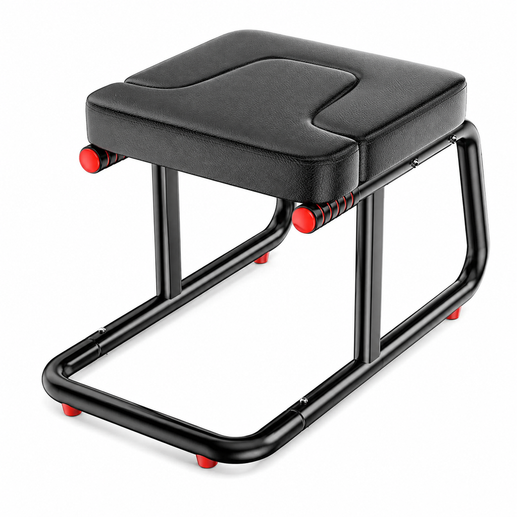 Yoga Headstand Bench with Dual Handles & Iron Frame, Padded Inversion Chair for Balance Training and Stretching