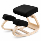 Ergonomic Wooden Rocking Kneeling Chair with Foam Cushions, 265 lb Capacity for Home Office & Study