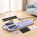 Foldable Pilates Board 15-in-1 Workout System with Resistance Bands, Push-Up Handles & Built-In Timer